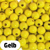 Holzperlen 10mm gelb